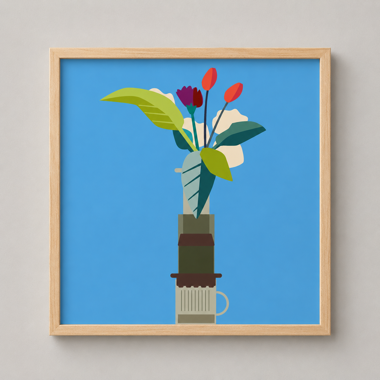 AeroPress Flower | Quadro 50 × 50 cm