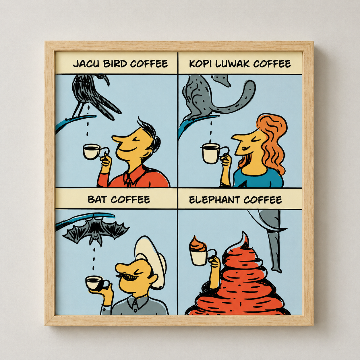 Poop Coffee | Quadro 50 × 50 cm