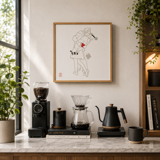 Beijo Cafeinado cena domestica e acolhedora