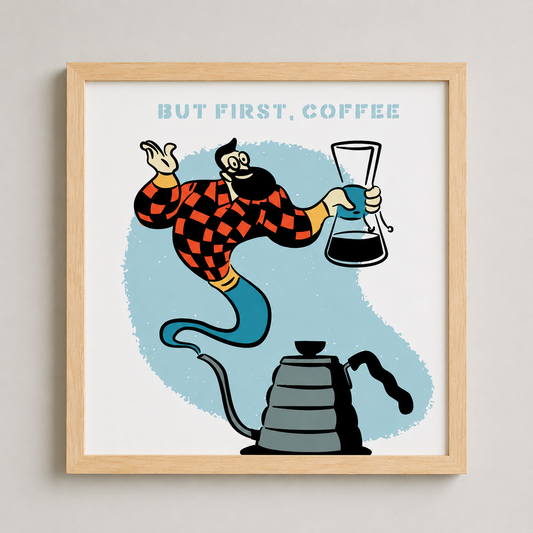 Coffee Hipster | Quadro 50 × 50 cm