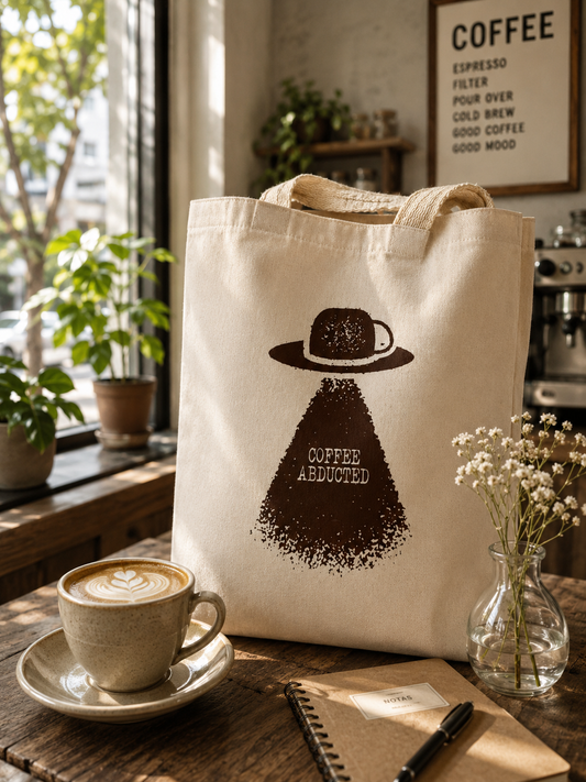 Tote Bag Coffee Abducted — 36 × 43 cm